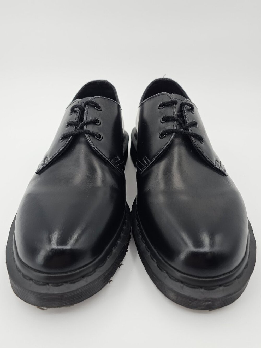 Doc Martens 1461 Mono Oxfords Black Smooth Leather Low Top Unisex Mens 8 Wmn's 9 - Picture 2 of 12